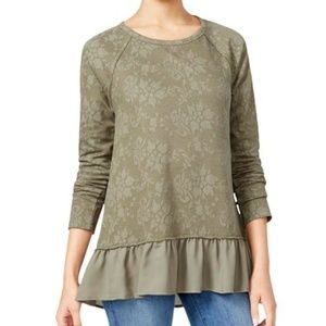 Miss Chievous olive peplum top